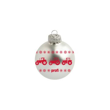 profi Weihnachtskugeln Rot/Silber 2er-Set