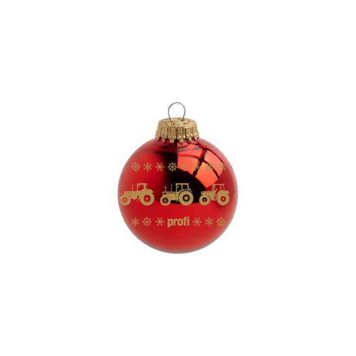 profi Weihnachtskugeln Rot/Gold 2er-Set